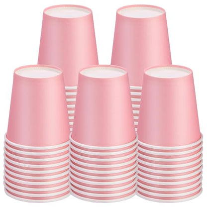 3 oz Small Paper Cups, 50 Pack Bathroom Cups Mouthwash Cups Pink | 3 oz Bathroom Espresso Cups, Disposable Paper Cups for Snack Espresso Campers Home Office Condos - color: Pink, size: 50 Count