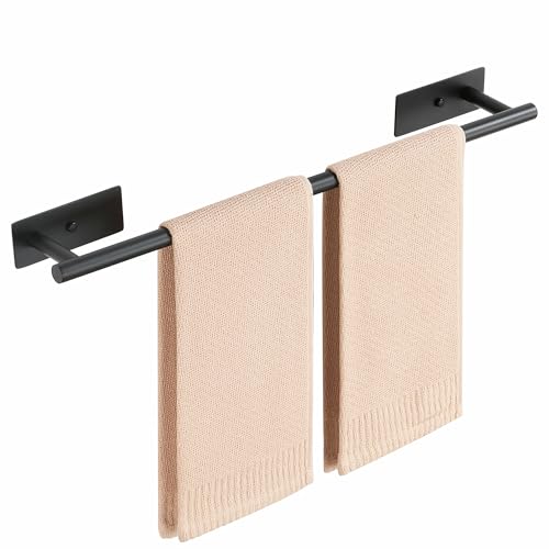 Alise Towel Bars for Bathroom,24'' Towel Holder Towel Racks for Bathroom,SUS304 Stainless Steel Bathroom Towel Holder Self-Adhesive or Wall Mounted Drilling,Matte Black Towel Hanger for Bathroom - size: 24 Inch
