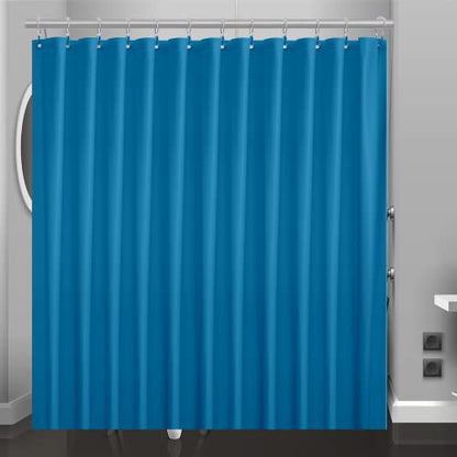 Blue Plastic Shower Curtain Or Liner, 72x72 Inch Lightweight Blue Plastic Bathroom Shower Showroom Inner Curtain with Rustproof Metal Grommet Holes and Weighted Magnets - color: D07-royal Blue, size: 72"W x 72"L (Pack of 1)