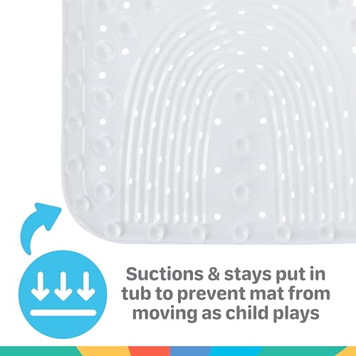 Nuby Cushioned Bath Mat | White - color: White