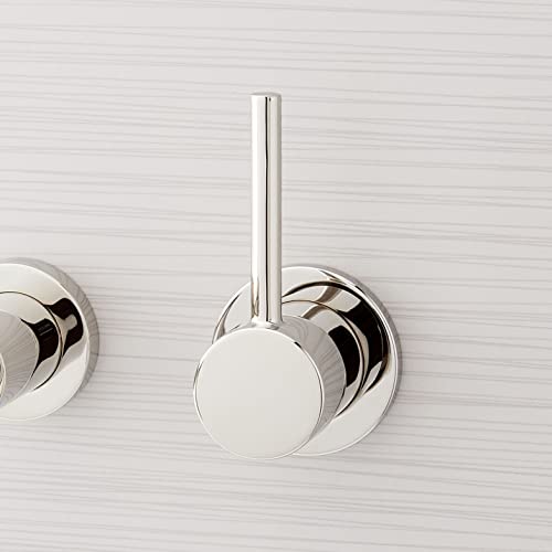Signature Hardware 483895 Lexia 1.2 GPM Wall Mounted Widespread Bathroom Faucet with Pop-Up Drain Assembly - color: Chrome