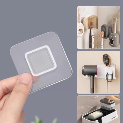 12 PCS Wall Mounted Replacement Sticky pads for Kitchen Bathroom Shower Caddy Organizer Rack Holder Nail Free Adhesive Hooks (Square) - color: Square