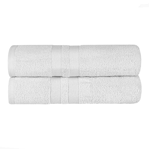 Superior Ultra-Soft 2-Piece Cotton Bath Sheet Set, Perfect for Bathroom Decor, Shower, Spa, Gym, Guest Room, Home Essentials, Daily Use, Soft, Absorbent, Oversized Body Towels - Silver - color: Silver, size: Bath Sheet (2-Pack)