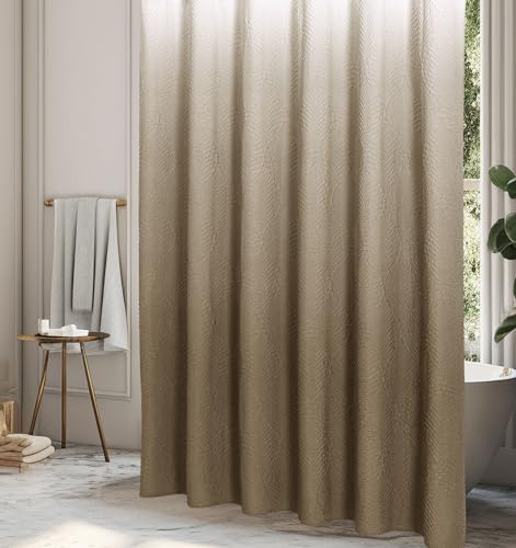Ombre Brown Shower Curtain for Bathroom, Farmhouse Bath Curtain 72x72 - color: Ombrebrown, size: 72"W x 72"L (Pack of 1)
