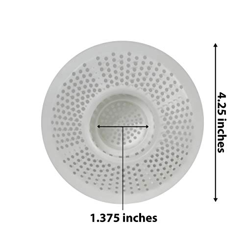 Hairstopper Drain Cover Hair Catcher for Shower and Bathtub, Protects Against Clogs Without Blocking Water Flow, White, 3 Pack | Protects Against Clogs Without Blocking Water Flow, Fits Most Standard Size Shower and Bathtub Drains, 3 Pack - size: 3 Count,