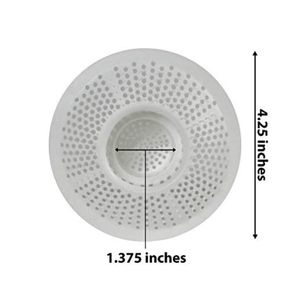 Hairstopper Drain Cover Hair Catcher for Shower and Bathtub, Protects Against Clogs Without Blocking Water Flow, White, 3 Pack | Protects Against Clogs Without Blocking Water Flow, Fits Most Standard Size Shower and Bathtub Drains, 3 Pack - size: 3 Count,