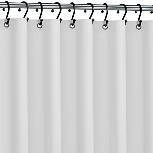 No Smell Shower Curtain Liner 72x72 White - PEVA Plastic Shower Curtain for Bathroom, PVC-Free Waterproof Shower Liner with Metal Grommets and Magnet-Weighted Bottom Hem - Washable Inner Liner - color: White