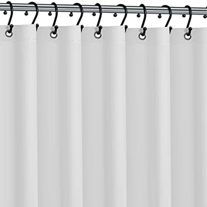 No Smell Shower Curtain Liner 72x72 White - PEVA Plastic Shower Curtain for Bathroom, PVC-Free Waterproof Shower Liner with Metal Grommets and Magnet-Weighted Bottom Hem - Washable Inner Liner - color: White