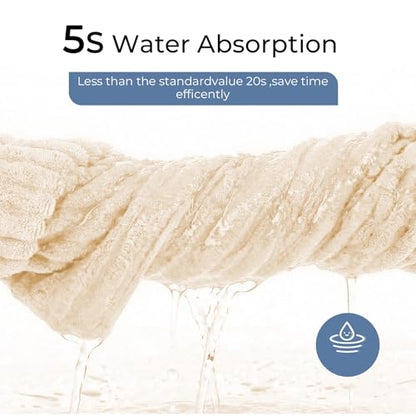 ZVH Hand Towels for Bathroom 6pcs 14X29.5inch,Quick Dry Microfiber,Super Soft,Hand Towels with Hanging Loops for Spa,Kitchen,Hotel (Beige, Set of 6) - color: Beige