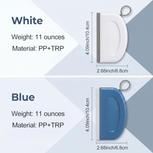 2PCS Mini Squeegee Multi-Functional Shower Mirror Squeegee | 4.09 Inch Streak-Free Silicone Blade for Bathroom Mirror Kitchen Car Rv