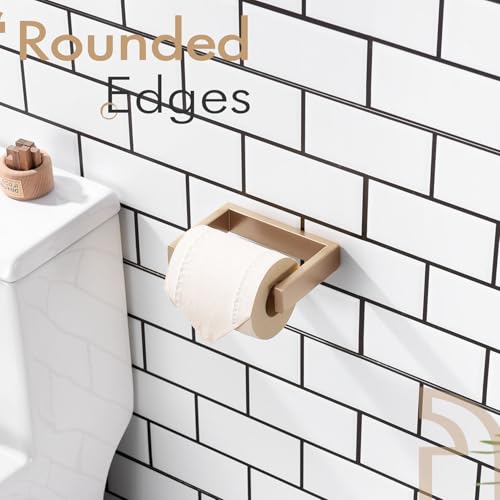 KOKOSIRI Toilet Paper Holder Spring Loaded Bathroom Toilet Roll Holder Wall Mount Champagne Bronze Stainless Steel B2011CPG - color: Champagne Bronze, size: Without Shelf