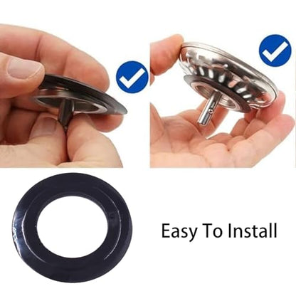 5 Pack Sink Strainer Rubber Washer, Universal Kitchen Bathroom Drain Seal | Rubber Seal, Kitchen Bathroom Sink, Leak Proof