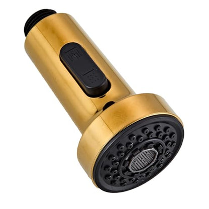 Kitchen Faucet Head Replacement, Pull Down Spray Head with 2 Spray Modes, High Pressure Faucet Sprayer, Universal Sink Spray Head Replacement (Brushed Gold) - color: Pull-Down Spray Head - Gold