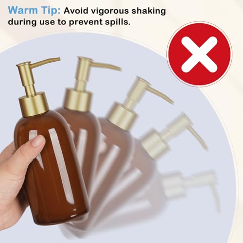 Natheeph 14OZ Ceramic Soap Dispenser Can Fill Liquid for Bathroom, Kitchen | Refillable Hand Soap Dish Soap,Detergent for Kitchen, Bathroom, Soap Pump Dispenser Bottle, Ceramic (Amber) - color: Brown