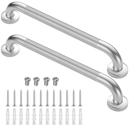 2 Pack 24 Inch Grab Bars for Bathtubs and Showers, Anti Slip Grab Bars Safe | Stainless Steel Shower Handle Toilet Handicap Elderly Senior Assist Bathroom Saft Handle - size: 24 Inch