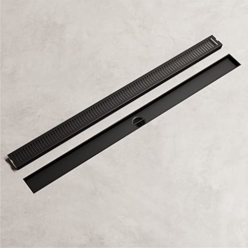 VIGO Elan 36 in. Linear Shower Drain in Matte Black - VG07003MB - color: Matte Black, size: 36 in.