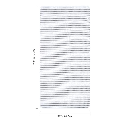 POLYTE 430 GSM Poly Blend Microfiber Quick Dry Waffle Bath Towel, 30x60 in | 4 Pack, Oversize, Lint Free, Body Towel - color: White/Black