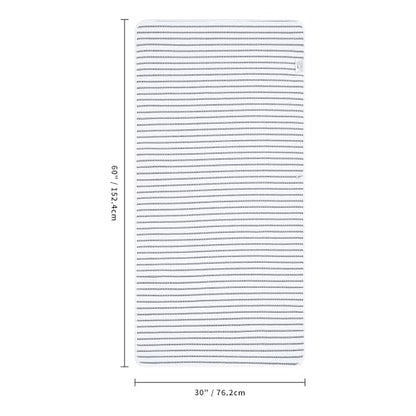POLYTE 430 GSM Poly Blend Microfiber Quick Dry Waffle Bath Towel, 30x60 in | 4 Pack, Oversize, Lint Free, Body Towel - color: White/Black