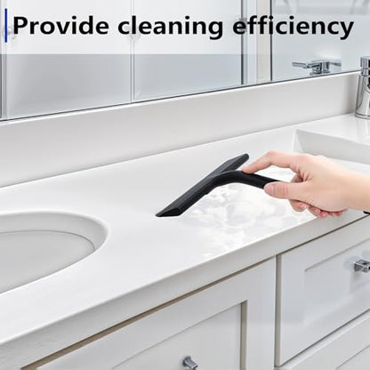 wlich 8 Inch Shower Squeegee, Silicone Squeegee for Glass Doors with 1 Hook | Streak-Free Cleaning, No-Drill Storage Hook, Non-Slip Handle, for Home, Hotel, Gym, Office Glass, Mirrors, Tiles, Windows - size: Squeegee with 1 Hooks