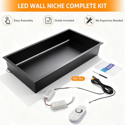 WICHEMI Shower Niche LED Lights 24"X12" Recessed Wall Niche for Shower Wall - color: Warm White, size: 24" X 12"