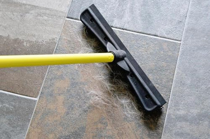 FURemover Pet Hair Removal Rubber Broom, 58" Telescopic Handle | Multi-Surface Rubber Broom with Built in Squeegee Edge, Sweeps up Fur, Hair, and Debris on Tile, Wood, Vinyl, and Carpet - size: 58" Telescopic Handle