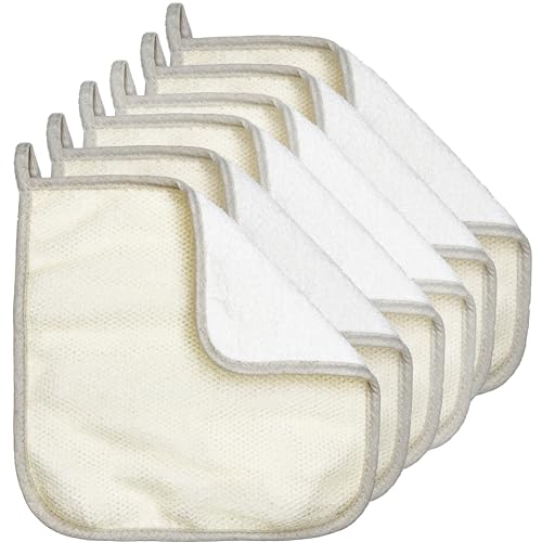 6 Pack Exfoliating wash Cloth Face and Body Wash Bath Scrub Soft Weave Bath Towel Massage Cloth for Women and Man, Two Sides