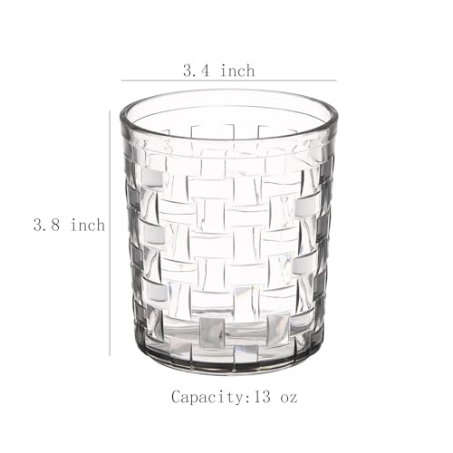 Gaolinci 2 Pcs Bathroom Cups, Clear Acrylic Toothbrush Holder, Tumbler Cup, 13 Oz - color: Grey