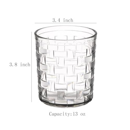 Gaolinci 2 Pcs Bathroom Cups, Clear Acrylic Toothbrush Holder, Tumbler Cup, 13 Oz - color: Grey