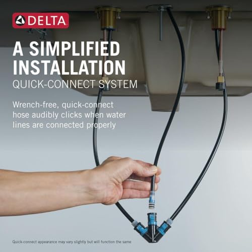 Delta Faucet Nicoli Widespread Bathroom Faucet Brushed Nickel, Bathroom Faucet 3 Hole, Bathroom Sink Faucet, Drain Assembly, Stainless 35849LF-SS - color: Stainless