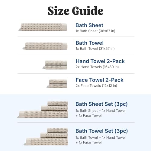 ONSEN Supima® Waffle Hand Towels, Quick Dry Lint Free 100% USA Cotton, Lightweight Absorbent Hand Towel Set, 16x30 in (Oatmeal, Hand Towel 2-Pack) - color: Oatmeal, size: Hand Towel 2-Pack