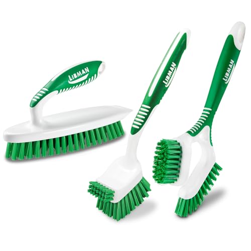 Libman Heavy Duty Scrub Brush Kit for Tub, Tile & Grout, 3 Brush Styles | Heavy-duty household scrub brush kit for tub, tile, and grout; 3 brushes included. - style: Heavy Duty Scrub Brush Kit