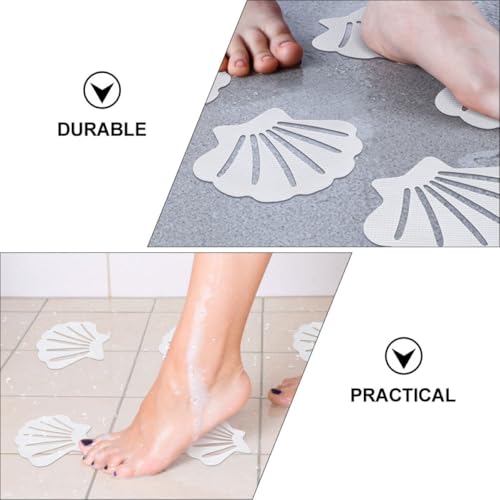 1Set Non-Slip Bathtub Sticker with Transparent Shell Design Anti-Slip Bathroom Decals for Shower Tub and Wet Surfaces Strong Adhesive Safety Appliques for Elderly and Boy Girl