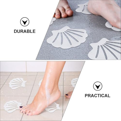 1Set Non-Slip Bathtub Sticker with Transparent Shell Design Anti-Slip Bathroom Decals for Shower Tub and Wet Surfaces Strong Adhesive Safety Appliques for Elderly and Boy Girl