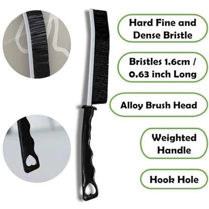 Betanull Grout Brush, Crevice Cleaning Brush Set, Stiff Bristle Scrub Brush | Ideal for bathroom cleaning supplies, tile, shower corners and small spaces. Nylon brushes for cleaning grout effectively
