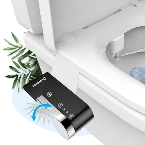 HOPOPRO Bidet Attachment for Toilet, Non-Electric Bidet Ultra-Slim Dual Nozzle (Feminine/Rear Wash), Cold Water Bidets Sprayer for Existing Toilets with Adjustable Pressure Control 1-Min Install