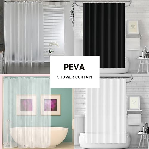 White Waterproof Fabric Shower Curtain Liner 72"x72"with PEVA Shower Curtain Liner with Rustproof Grommets and 3 Magnets - Soft Hotel Quality Cloth Shower Liner, Light-Weight Standard Size - color: White, size: 72"W x 72"L (Pack of 1)