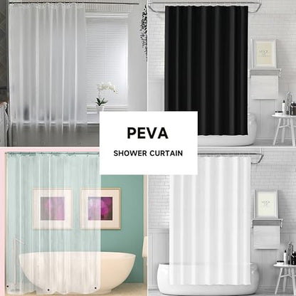 Clear Waterproof Fabric Shower Curtain Liner 72"x72"with PEVA Shower Curtain Liner with Rustproof Grommets and 3 Magnets - Soft Hotel Quality Cloth Shower Liner, Light-Weight Standard Size - color: Clear, size: 72"W x 72"L (Pack of 1)