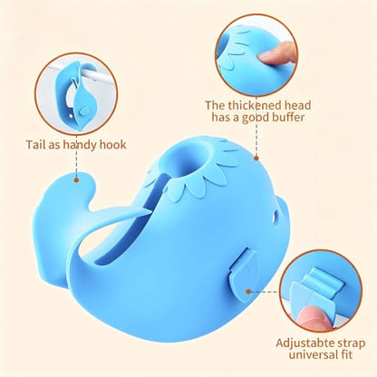 Skyroku Toddler Faucet Extender & Blue Bathtub Spout Cover, Sink Extender with Temperature Sensor for Bathroom Sinks, Kitchen, Bathtubs, Bundle and Save! - color: BrownBlue