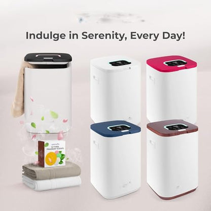 Bucket-23L Capacity Hot Warmer with Timer Function, Fits Up to Two Oversized Towels for Bathroom(Black) - color: Black