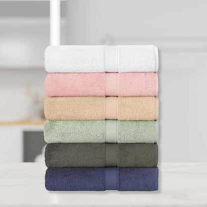 Supreme Terry 3-Piece 100% Turkish Cotton Towel Set, Hotel Quality Soft & Absorbent, 1 Luxury Bath Towel 1 Hand Towel 1 Washcloth-Pink - color: Pink, size: 3 Pcs Set