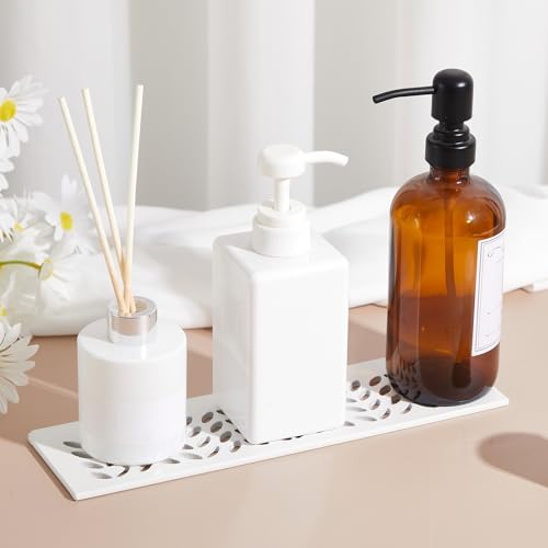 Teenyyou 1 Pcs Aluminum Shower Niche Rectangular Shelf White 5/32"/ 4 mm Thick, Petal Design, Matte White Finish for 12" Prefabricated Niches, Fits 5/32" Grout Line - color: White