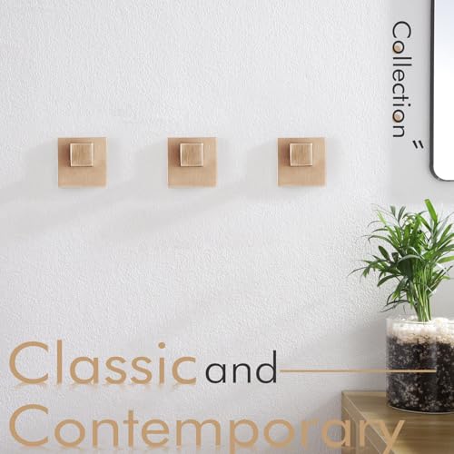 KOKOSIRI Robe Hooks for Wall Bathroom Towel Hooks Coat Hook Kitchen Garage Heavy Duty Wall Mounted Champagne Bronze Stainless Steel, 3 Pack B1010CPG-P3 - color: Champagne Bronze, size: 3 Pack