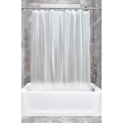 iDesign EVA Plastic Shower Curtain Liner, Mold and Mildew Resistant Plastic Shower Curtain for use Alone or With Fabric Curtain, 54 x 78 Inches, Frost | 54" x 78", 12 Metal Grommets - color: Frost, style: 54-Inch by 78-Inch