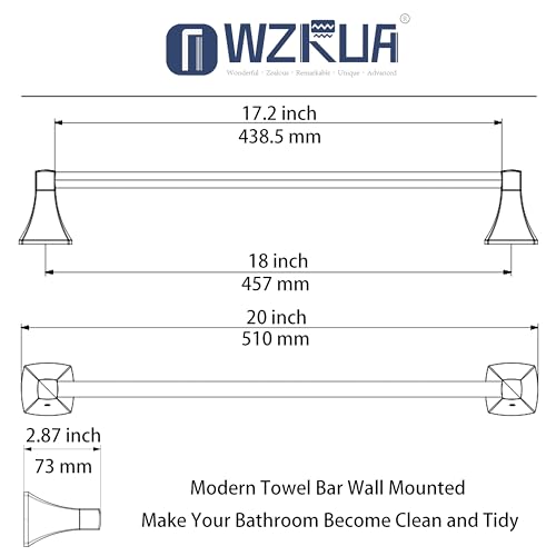 18 Inch Matte Black Towel Bar Towel Rack for Bathroom Kitchen Hand Towel Holder Dish Cloths Hanger SUS304 Stainless Steel Rustproof Wall Mount - color: Matte Black, size: 18 inch