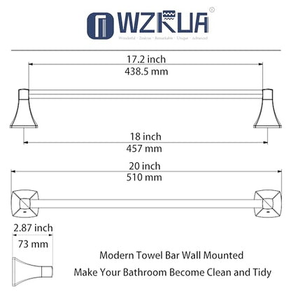 18 Inch Matte Black Towel Bar Towel Rack for Bathroom Kitchen Hand Towel Holder Dish Cloths Hanger SUS304 Stainless Steel Rustproof Wall Mount - color: Matte Black, size: 18 inch