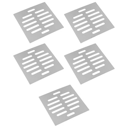 Drain Cover Grates Fit 4" x4" Drain, Stainless Steel Drainage Grate Cover Square Replacement Floor Drain Strainer for Shower, Bathroom Floor, Balcony, and Outdoor Garden Drains -5pcs - size: 3.93" x 3.93"