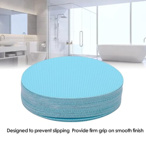 Fafeicy 24 Pcs Anti Slip Shower Sticker, Premium PEVA Non Slip Bathroom Stickers with Strong Adhesive, for Bathtub Shower Stairs Boat (Blue) - color: Blue