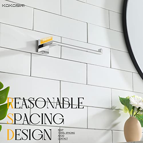 KOKOSIRI Hand Towel Bar Chrome Towel Ring Holder for Bathroom Hardware Organization and Storage Wall Mount Heavy Duty, Polished Stainless Steel B3006CH - color: Polished Chrome