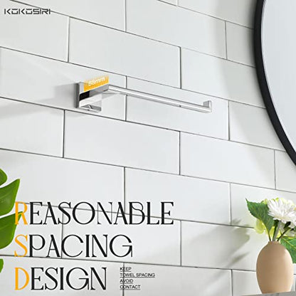 KOKOSIRI Hand Towel Bar Chrome Towel Ring Holder for Bathroom Hardware Organization and Storage Wall Mount Heavy Duty, Polished Stainless Steel B3006CH - color: Polished Chrome