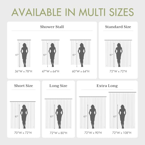 AmazerBath Shower Curtain Liner 80 Inches Long with 3 Magnets, 72x80 Clear Shower Curtain Liner Tall, Waterproof Plastic Shower Liner, Lightweight PEVA Shower Curtain with 12 Rustproof Metal Grommets - color: Clear, size: 72"W x 80"L (Pack of 1)